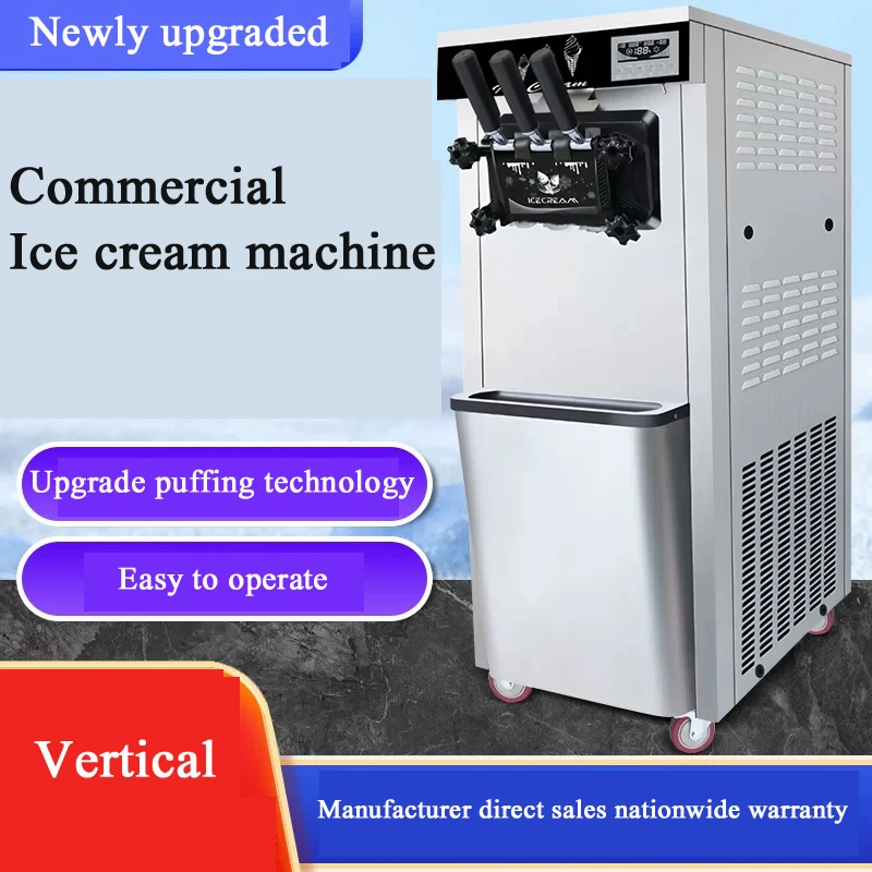 Mini Automatic Table Top Ice Cream Maker for Yogurt Milk Chocolate Soft Ice Cream 3 Flavors New Used Condition Small Price