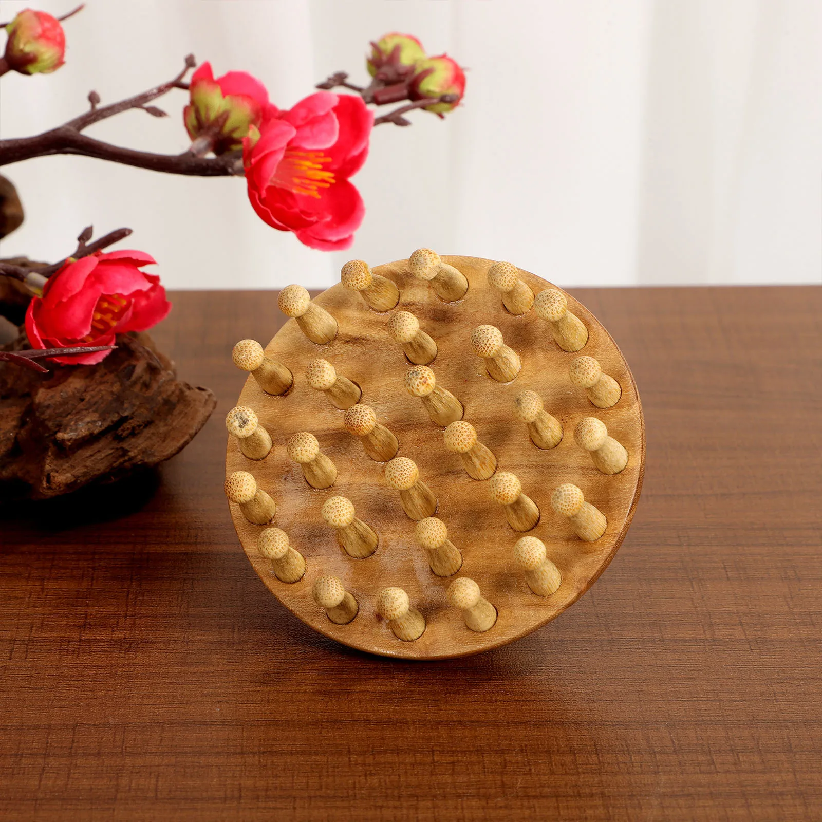 

Lightweight Wooden Scalp Massage Comb Portable Head Acupoint Massage Tool Comfortable Relaxation Wooden Hair Comb for Women Gift