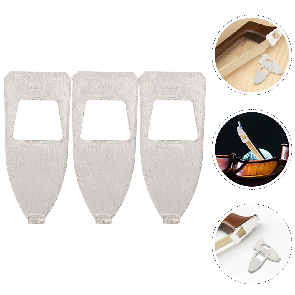 

3 Pcs Violin Bow Head Piece Fittings Repair Parts Horsetail Protector Component