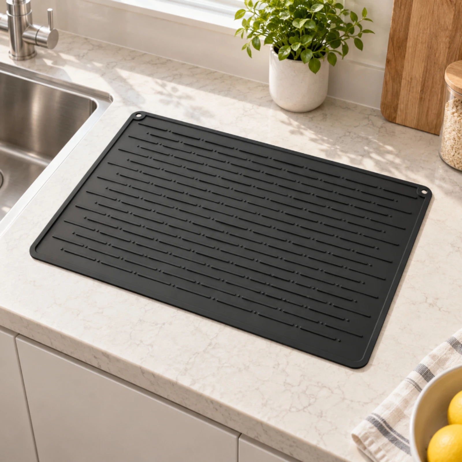 food-grade-silicone-kitchen-mat-perforated-sink-draining-mat-with-drainage-holes-induction-cooktop-cover-wipe-clean