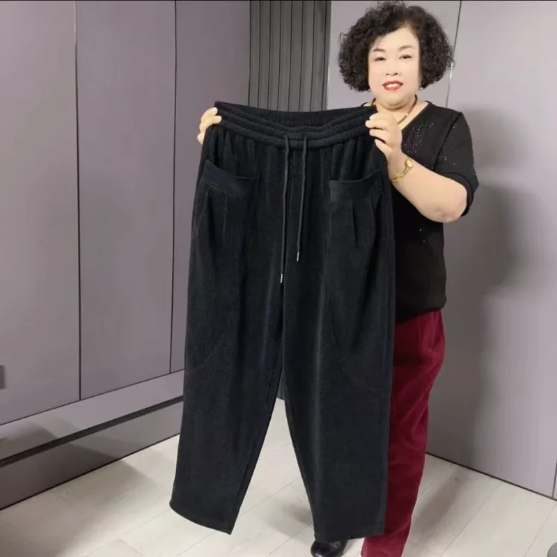 New Winter, Middle-aged and Elderly, New Autumn, High Waist, Loose Fit, Haren Versatile, Loose and Fashionable Casual Pants