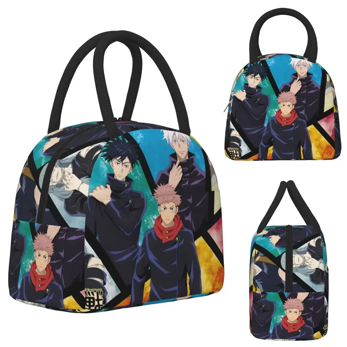 Megumi Besto Friendo Jujutsu Kaisen Sukuna Anime Insulated Lunch Bag for Kids School Cooler Thermal Lunch Boxes Container