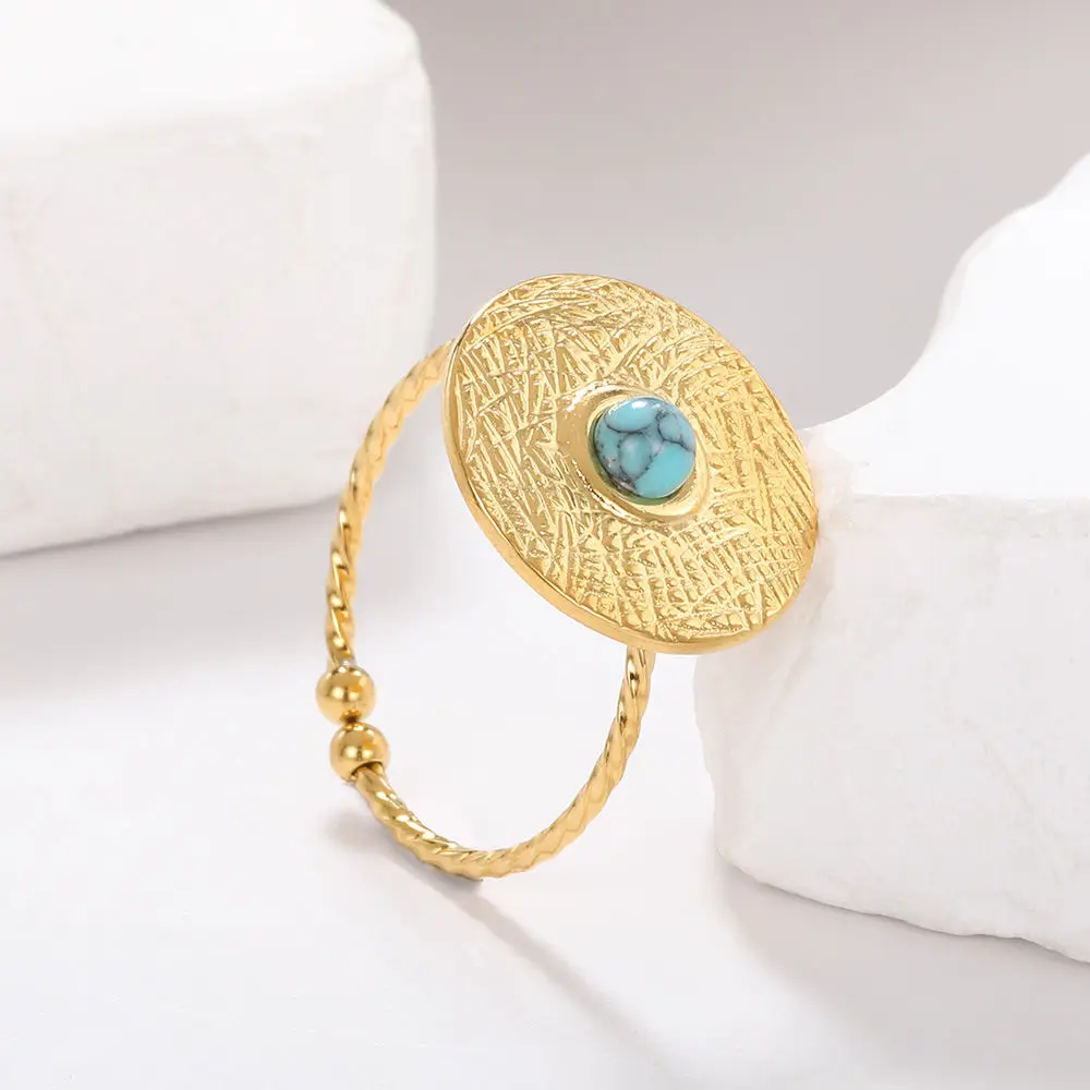 خاتم رائع من gattvللنساء مصنوع من الكريستال الطبيعي الأرجواني خاتم من الفولاذ المقاوم للصدأ مجوهرات خاتم anillos finos para mujer هدية عيد الميلاد #2