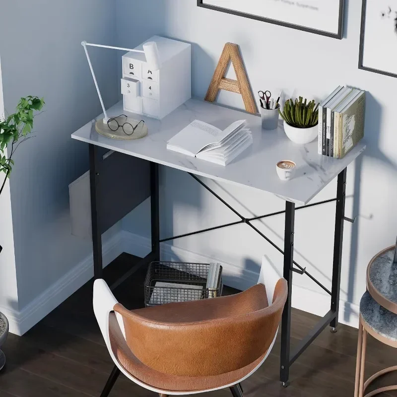 

Computer Desk for Small Spaces with Storage Bag, Home Office Work DeskHeadphone Hook