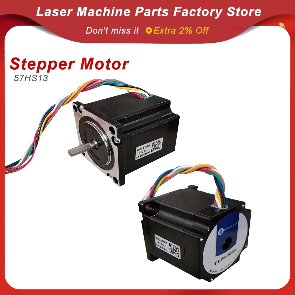 

Двухфазный шаговый двигатель Leadshine 57HS09 для NEMA23, 4.2A, длина 54 мм, вал 6.35 мм