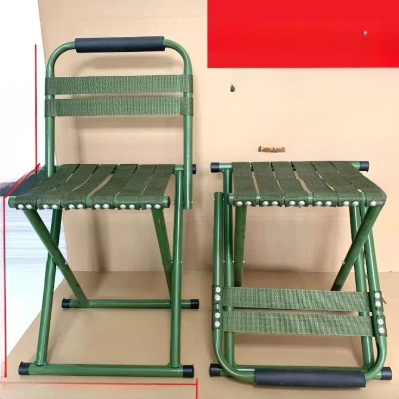 Folding stool thickened pony outdoor folding chair portable fishing chair picnic household small bench sturdy
