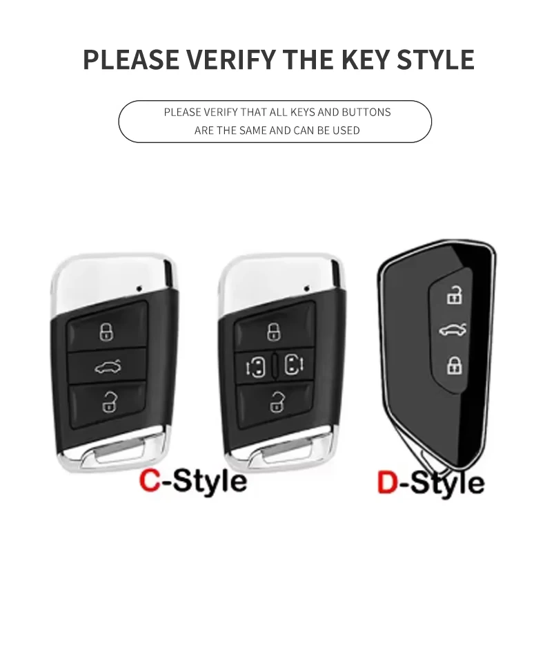 Car Key Case Cover For VW Volkswagen Golf 8 MK8 ID.3 ID.4 Cupra Skoda Octavia A8 SEAT Leon MK4 2020 2021 Formentor Tarraco view 3