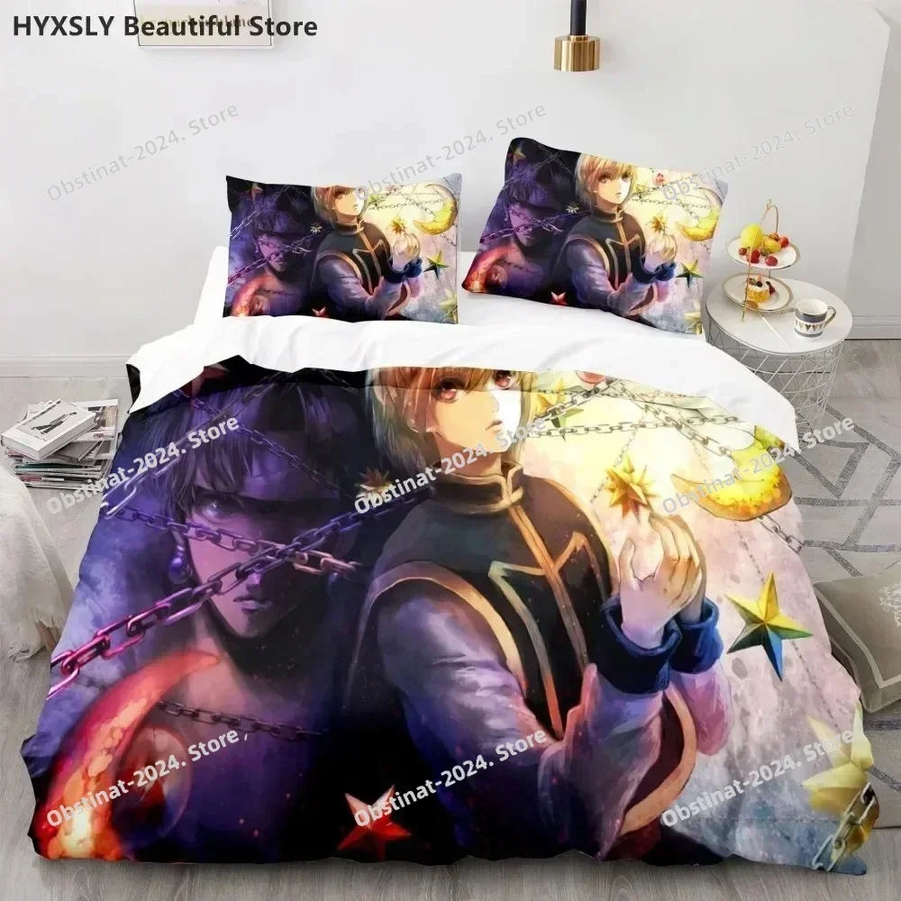 Hunter X Hunter Japanese Anime Bedding Set Printed single Comforter Quilt Duvet Cover Pillow Case 3 Pieces Sets Kids Adult Size