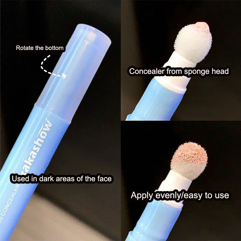 Novo corretivo facial loção caneta 2g cobertura completa de longa duração à prova dwaterproof água brilho cobrindo círculos de olho preto marcas de acne maquiagem