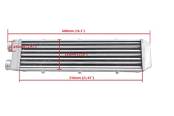 Aluminum Turbo Intercooler 550*140*68 MM 26