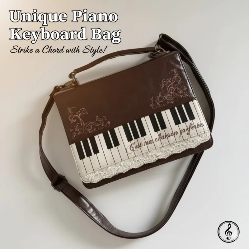 

Y2K Piano Lace Backpacks Mini Phone Bag Crossbody Backpacks Girl Ins Retro Artistic Simple Party Letter Piano Shoulder Bag New