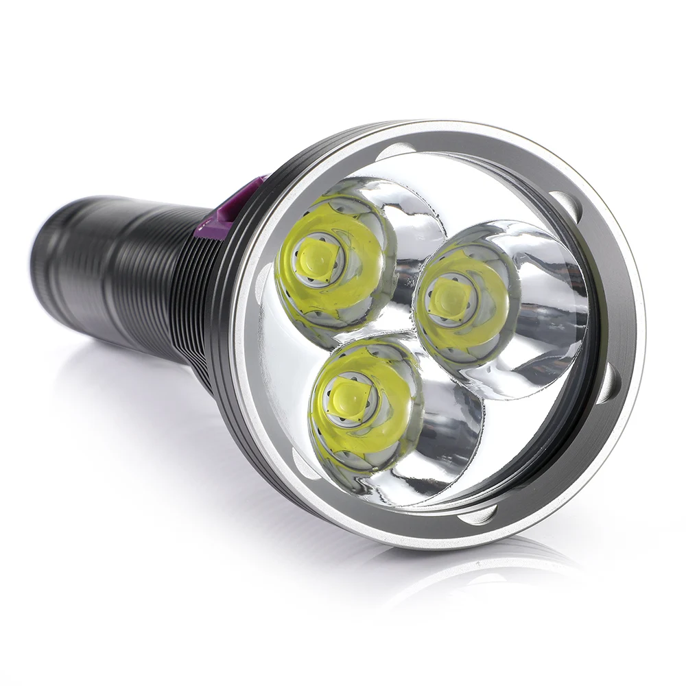 جديد عالية الطاقة 3xXHP70 LED ضوء قوي الغوص مصباح يدوي IP68 المهنية غواص في الهواء الطلق شاطئ البحر مصباح الصيد مدعوم بواسطة 26650