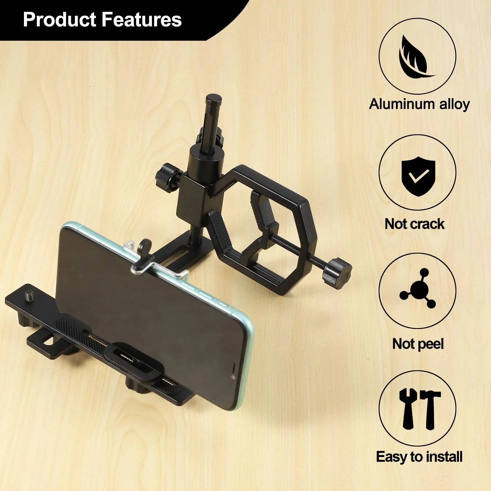 Telescopic Universal Digital Camera Phone Bracket Telescope Adapter