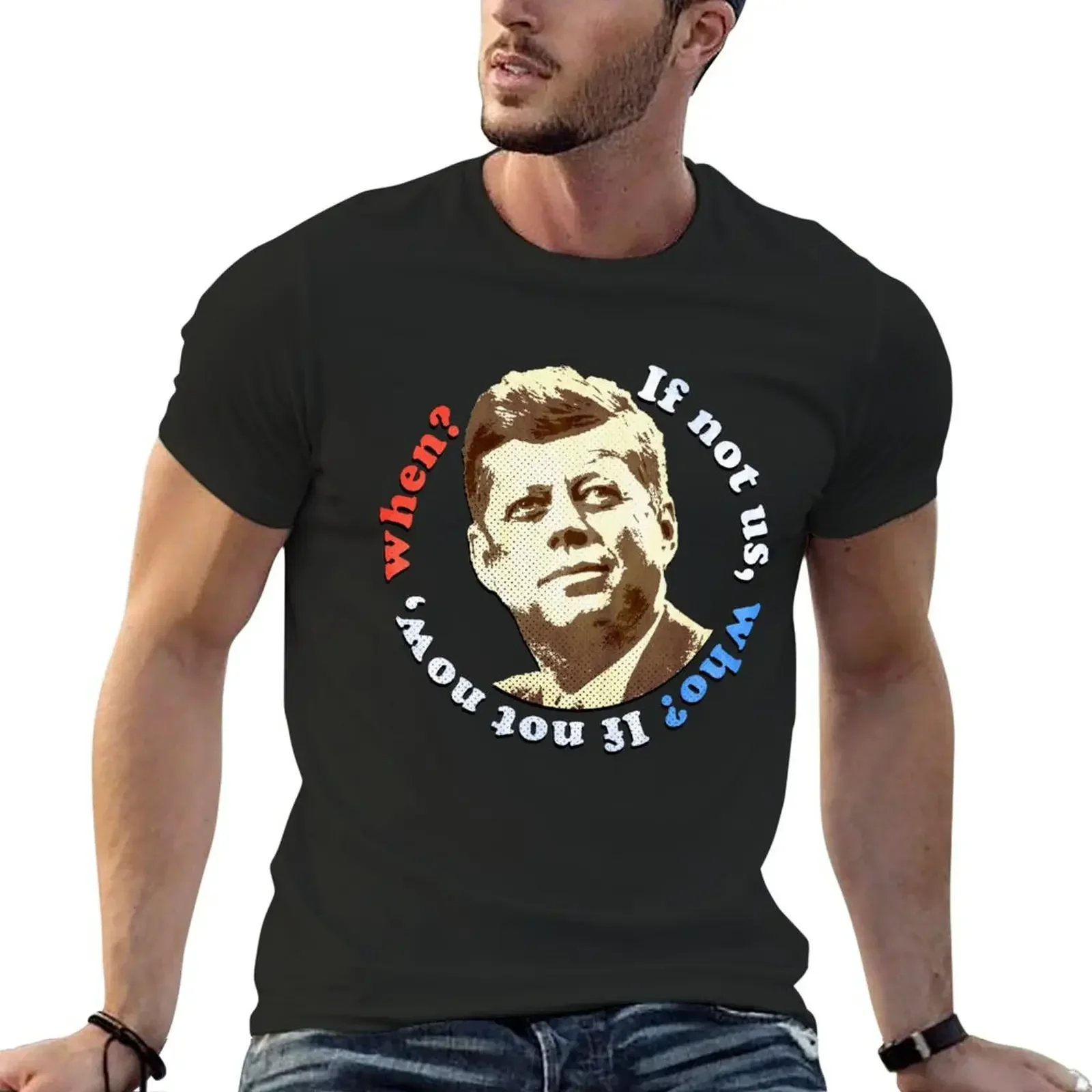 

JFK John F. Kennedy T-Shirt new edition street wear shirts graphic tees mens graphic t-shirts anime