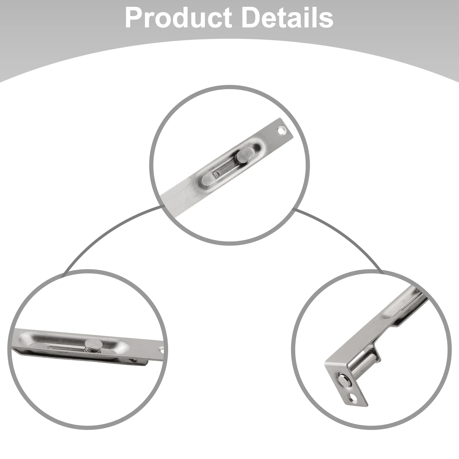 Anti-theft Door Bolt Automatic Holding Flush Bolt Home Interior Design Concealed Installation Design Elegant Home Decor