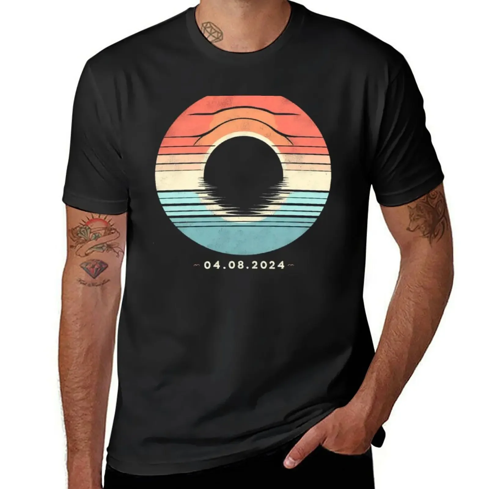 2024 Total Solar Eclipse April 8 Eclipse - total eclipse 2024 T-Shirt kawaii clothes basketball graphic tees plain t shirts men