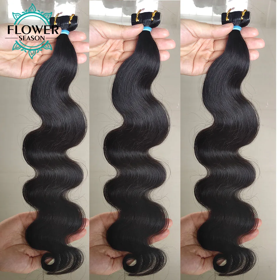 Body Wave Tape In Human Hair Extensions 100% Human Hair Extensions Remy Huid Inslag Lijm Op Voor Salon Van Hoge Kwaliteit 80 Stuks