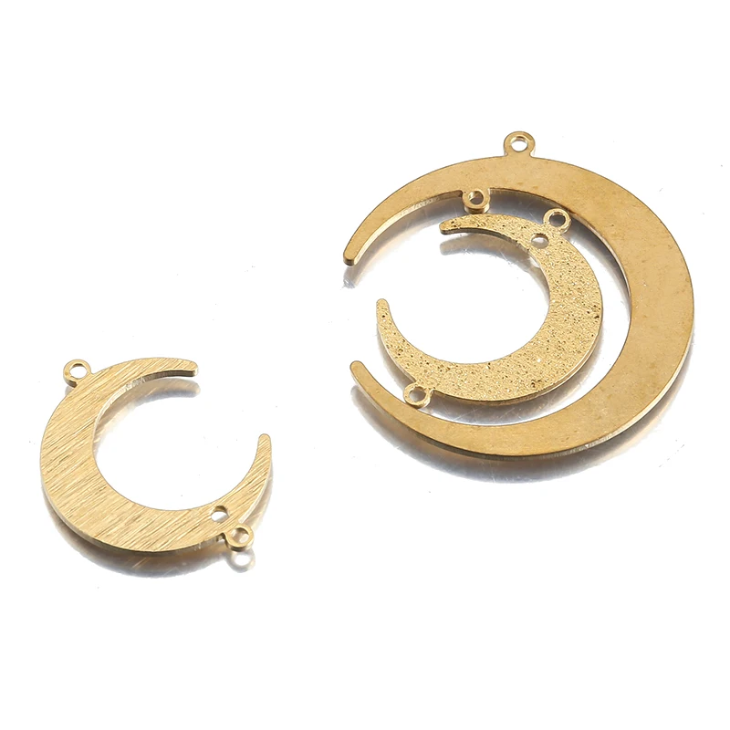 20PCS Brass Crescent Moon Charms For Earing Making In Bulk Connectors Charms DIY Necklace Jewelry Finding Accessories