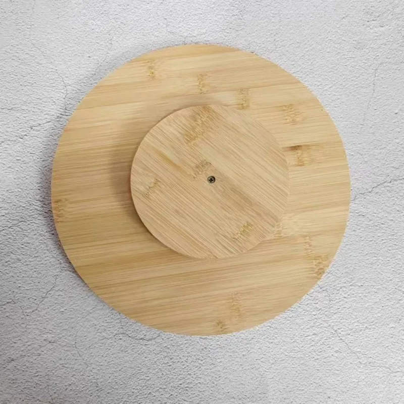 ABAH-Kitchen Spice Organizer-Modern Minimalist Style Bamboo Rotating Tray 360° Rotation Design