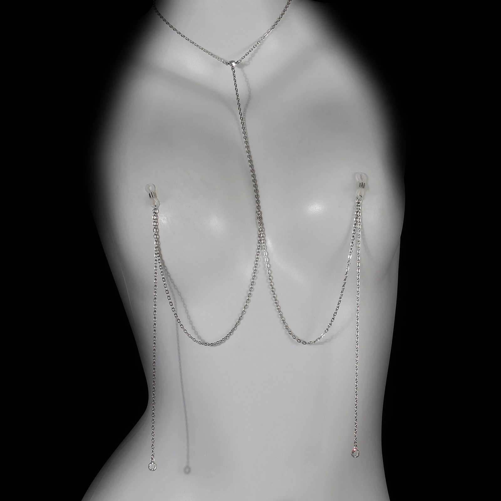 1 piece of women's simple and sexy tassel Y-shaped alloy chest chain suitable for nightclubs parties Valentine's Day wear
