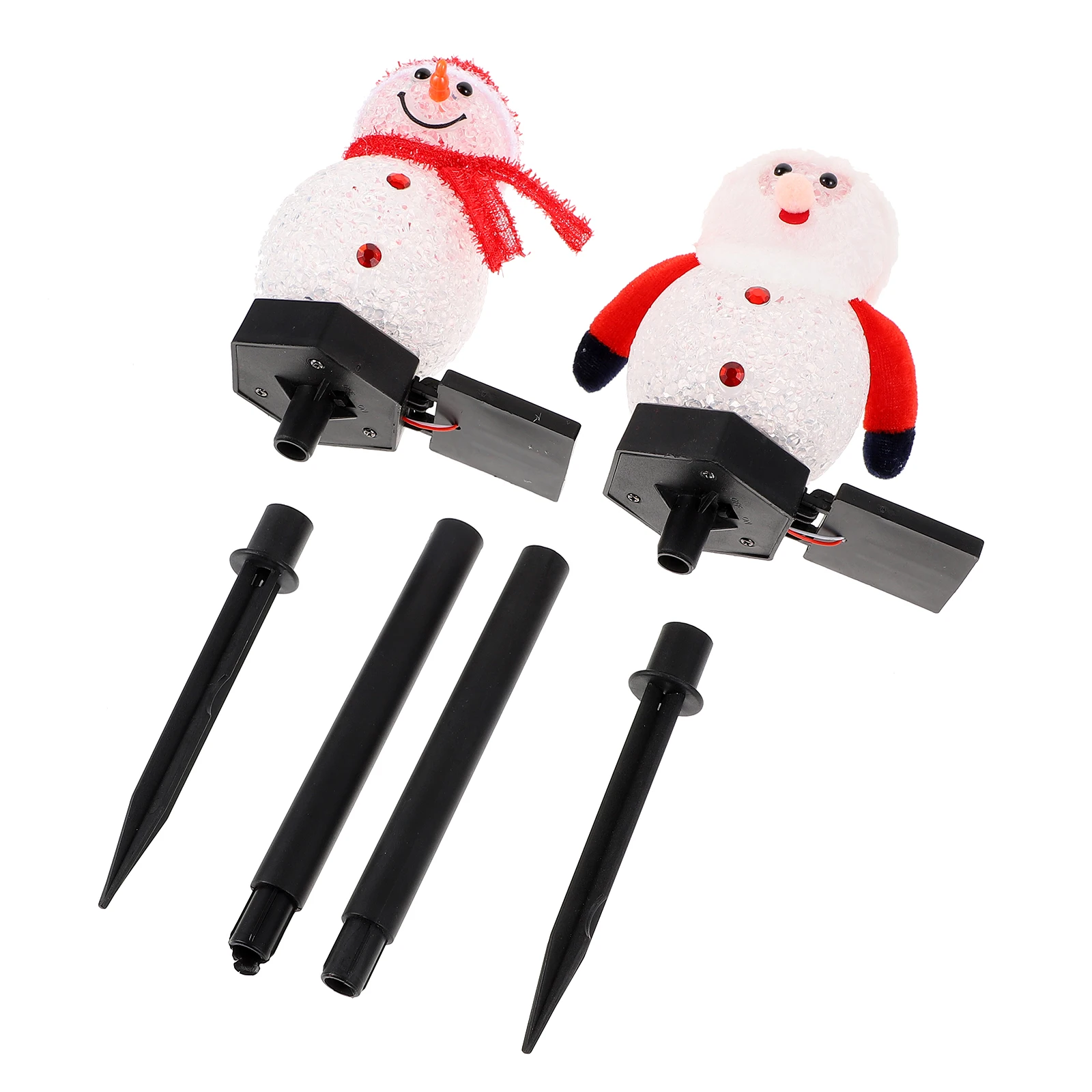 

2Pcs Solar Lamp Durable EVA Christmas Lights Outdoor Garden Yard Decor Holiday Christmas Solar Lights Xmas Style