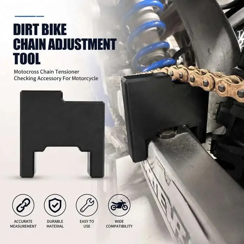 Plastic Motorcycle Chain Tension Check Tool Dirt Bike Chain Calibrator Motocross Maintenance Supply