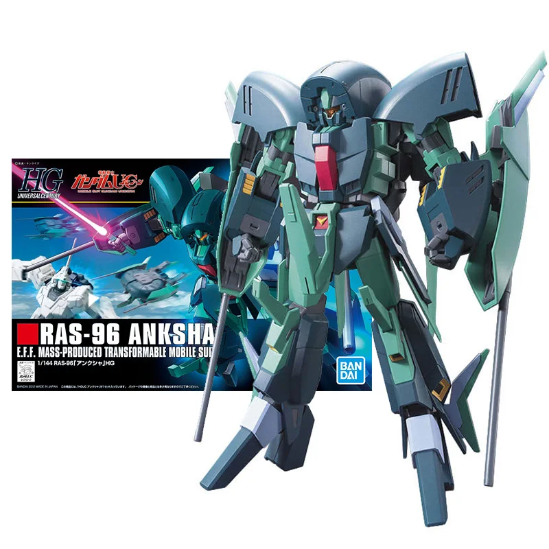 

Bandai Genuine Gundam Model Kit Anime Figure HGUC 1/144 RAS-96 Anksha Collection Gunpla Anime Action Figure Toys for Children