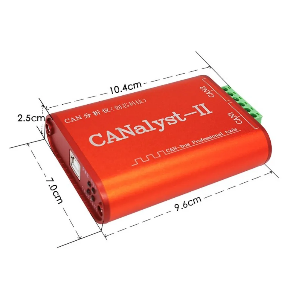 USBCAN-2 USB to CAN Analyzer Support CANOpen J1939 DeviceNet 2500V Isolation Offline Relay Auto Baud Rate for Industrial Debug