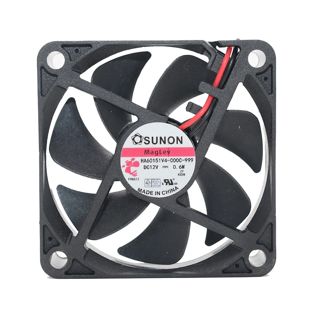 SUNON HA60151V4-000C-999 6015 12V 0.6W 6CM Magnetic Suspension Silent Fan