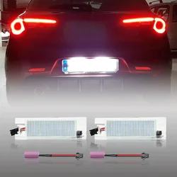 2PCs Canbus Led Number License Plate Lights For Alfa Romeo 147 156 159 166 Giulietta Mito GT Spider Brera Auto Replacement