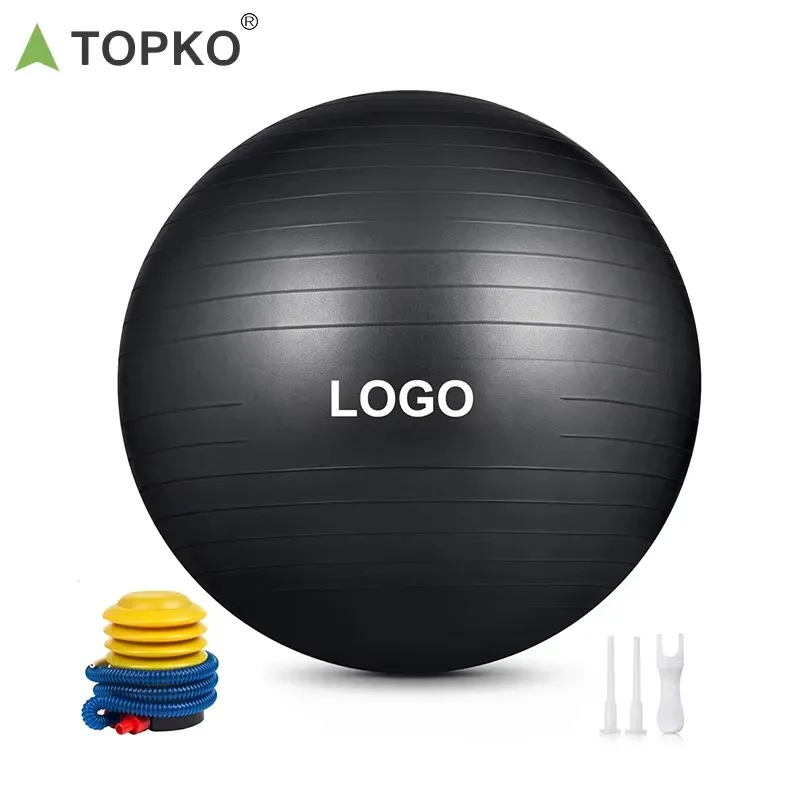 

YTYIN TOPKO Yoga Ball Exercise Pilates Fitness Exercise Training Gym Equipment 55cm 65cm 75cm PVC Yoga Ball