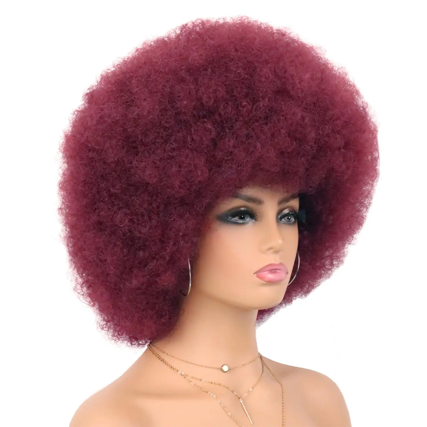 70s شعر مستعار أفرو قصير ملون الأفرو نفخة 70s زي تأثيري حفلة متعة الباروكات قصيرة رقيق شعر مستعار طبيعي الاصطناعية