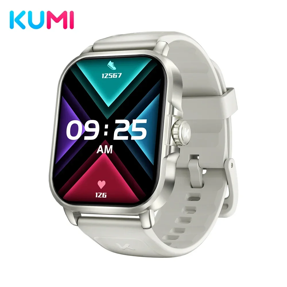 KUMI KU7 Meta 2.01′′ Pantalla de alta definición Reloj inteligente Bluetooth Llamada Medición del ritmo cardíaco Oximetría Voz inteligente sin conexión