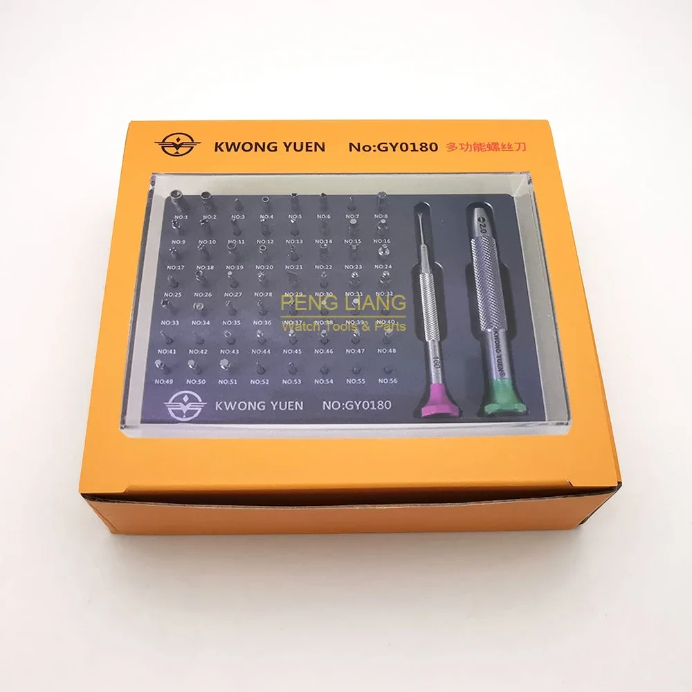 Herramientas de relojero, kit de destornilladores especiales de alta precisión * 56 Uds. Destornilladores de calidad de diferentes hojas para relojes de marca