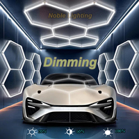 Hexagonal Dimmable LED Ceiling Light 110V-240V,Garage/Car Detailing/Barbershop Energy-Saving Lamp shop light led supermarket led
