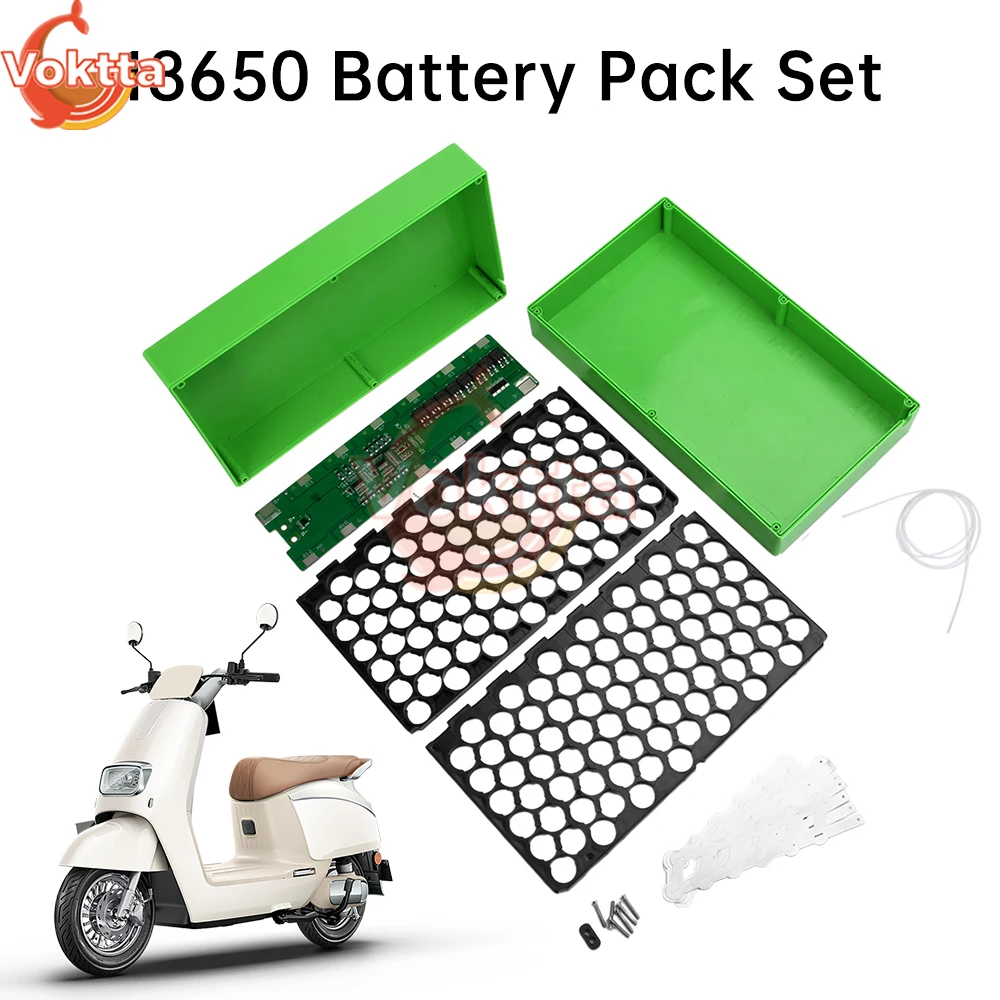 13S6P Battery Case Holder 18650 Battery Holder Nickel Strip 48V 30A Lithium Battery PCB Protection Board DIY Battery Storage Box