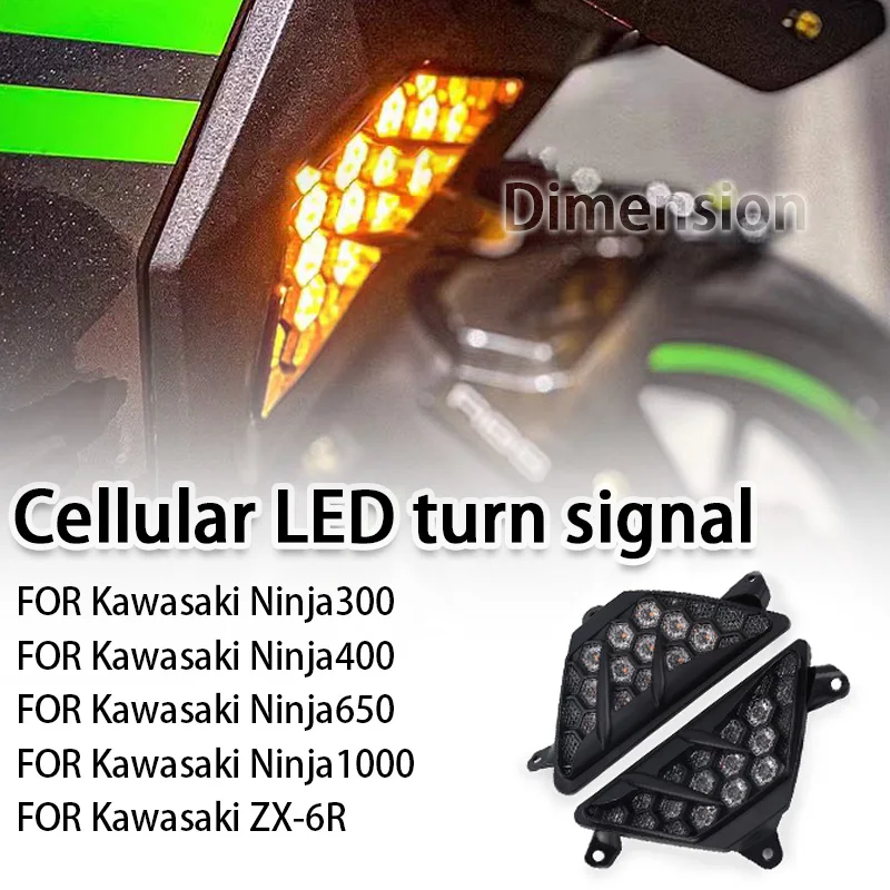 

Новый мотоцикл для Kawasaki NINJA 300 400 650 1000 ZX6R ZX-6R Ninja650 Ninja400 светодиодный индикатор поворота