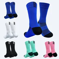 2 Pairs Cycling Socks Men High Quality Professional Competition Brand Sport Riding Soccer Sock Mesh Breathable Road Bicycle Sock