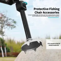 1 Set Chair Metal Claw No Rust Fishing Stool Claw Feet Wear-resistant 8cm Claw Foot Plate Lift Foot Claw Impact Resistance