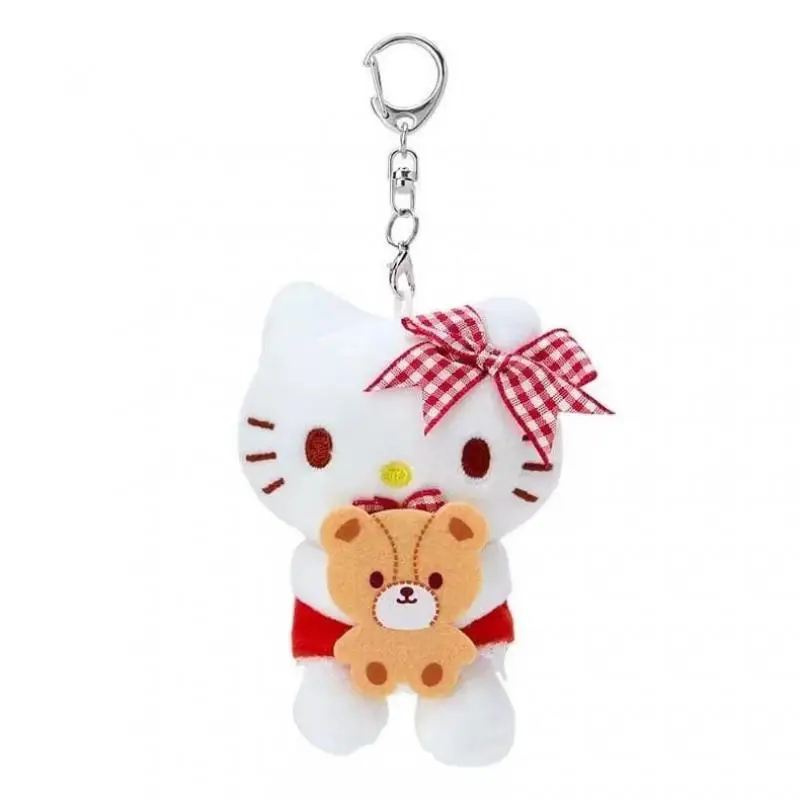 Hello Kitty Anime Sanrio Pluche Pop Schattige Student Meisje Schooltas Hanger Pp Katoen Vulling Speelgoed Versieren Draagbare Cartoon Cadeau