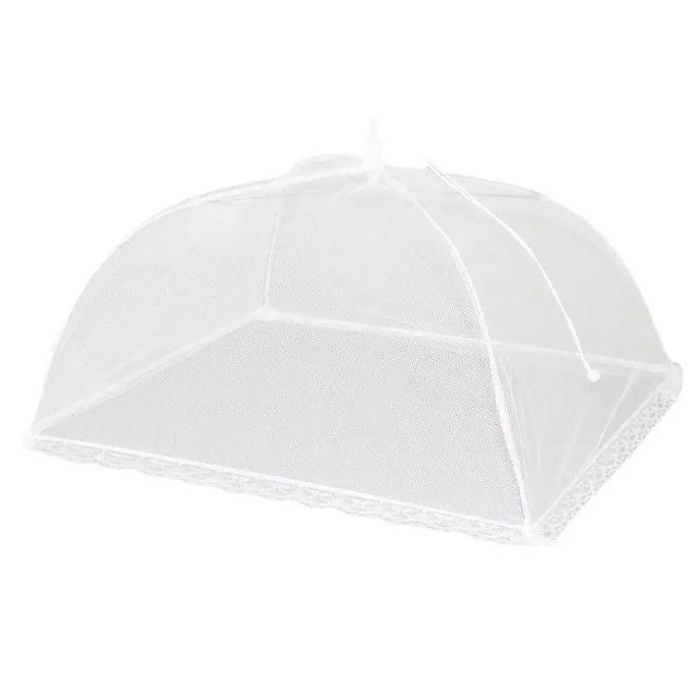 New White Vegetables Hood Foldable Multifunctional Food Cover Table Cover Prevent Flies Insect Cover For Kitchen