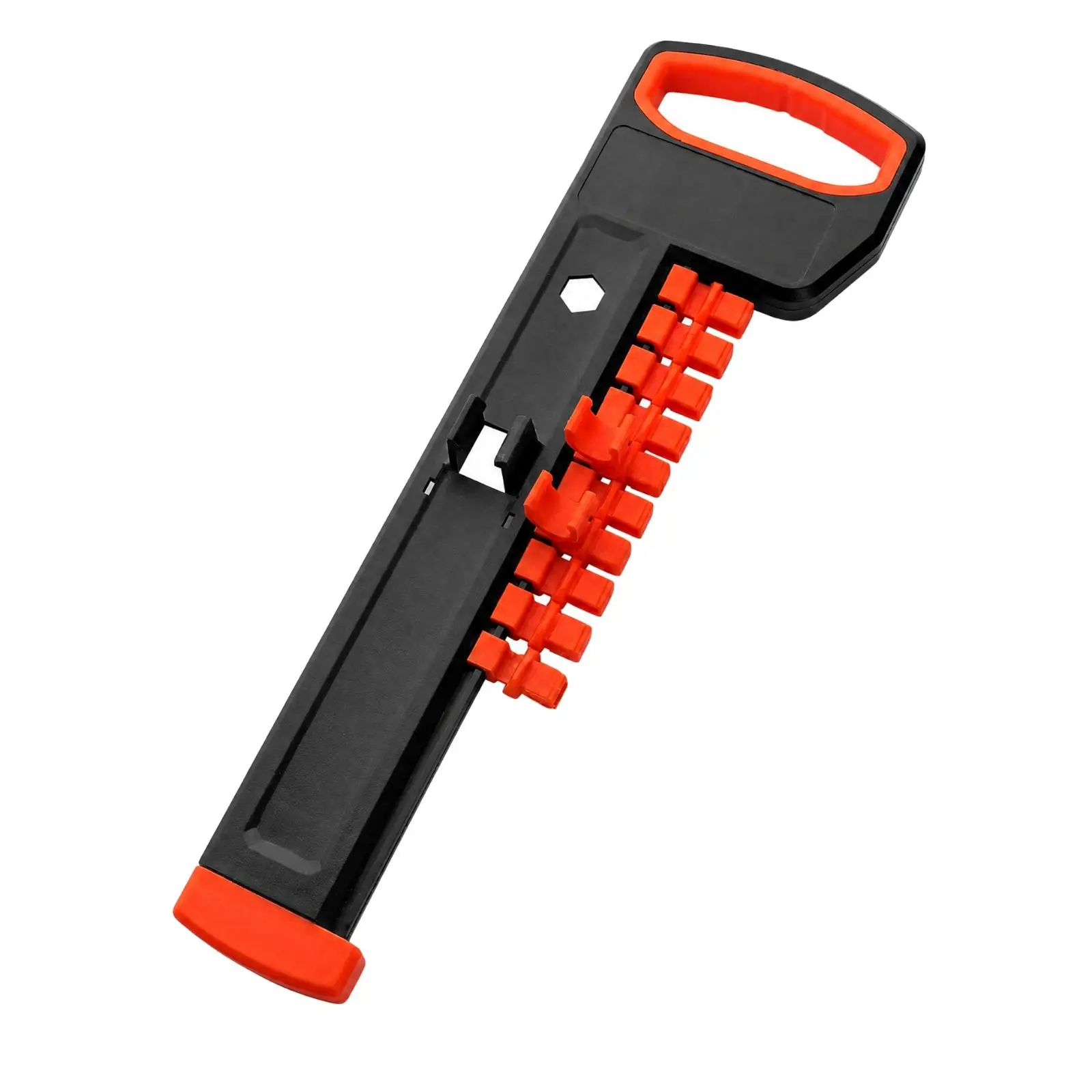 Compact Socket Holder Rack for 3/8 Inch Drive with Top Handle for Easy Transport Between Workstations