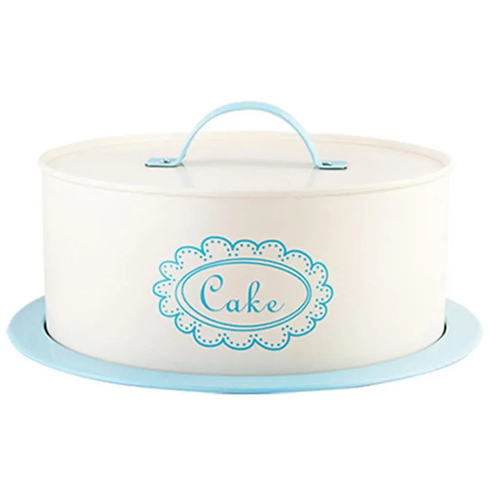 

with Lid Handle Portable Container Tin Storage Reusable Safe Healthy Cake Holder Dessert Box for Birthday Party Outdoor Banquet
