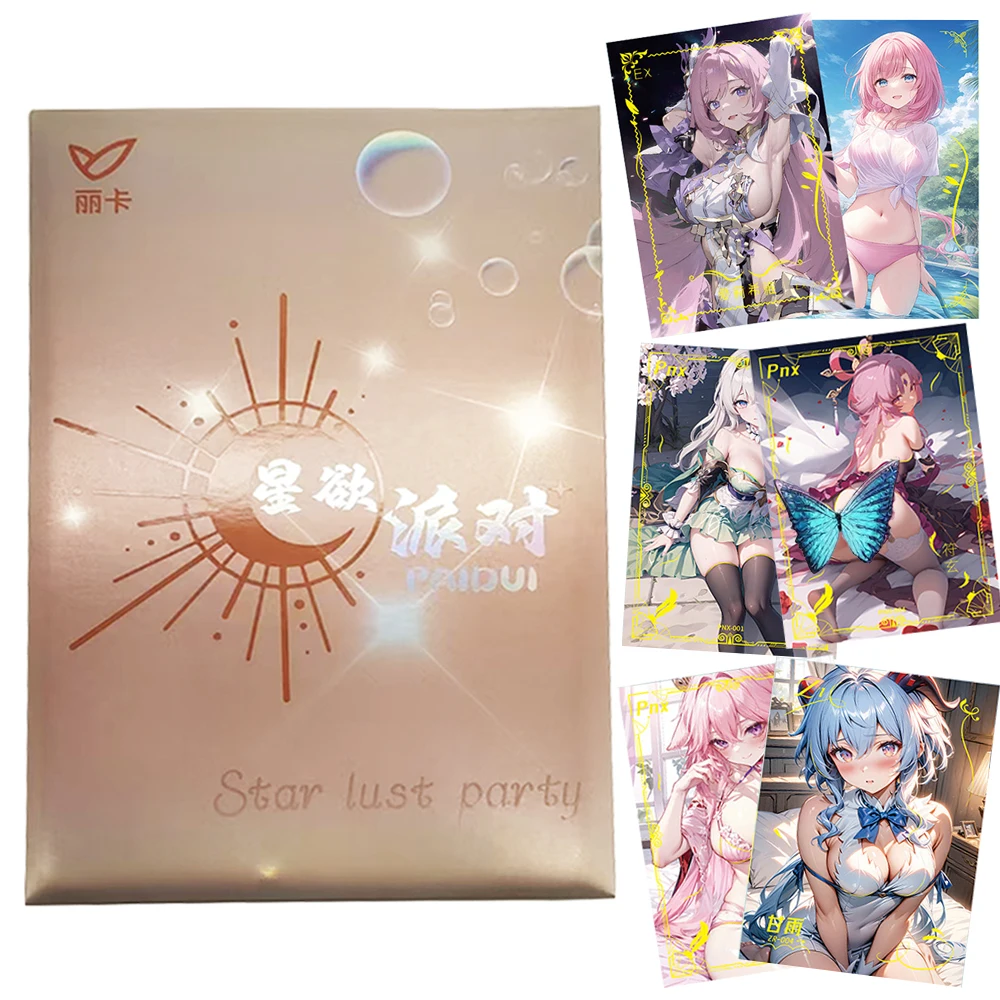 

Star Lust Party Goddess Story Collection Card For Children Attractive Girls Elysia Bronya Barbara Limited Game Card Kids Gifts