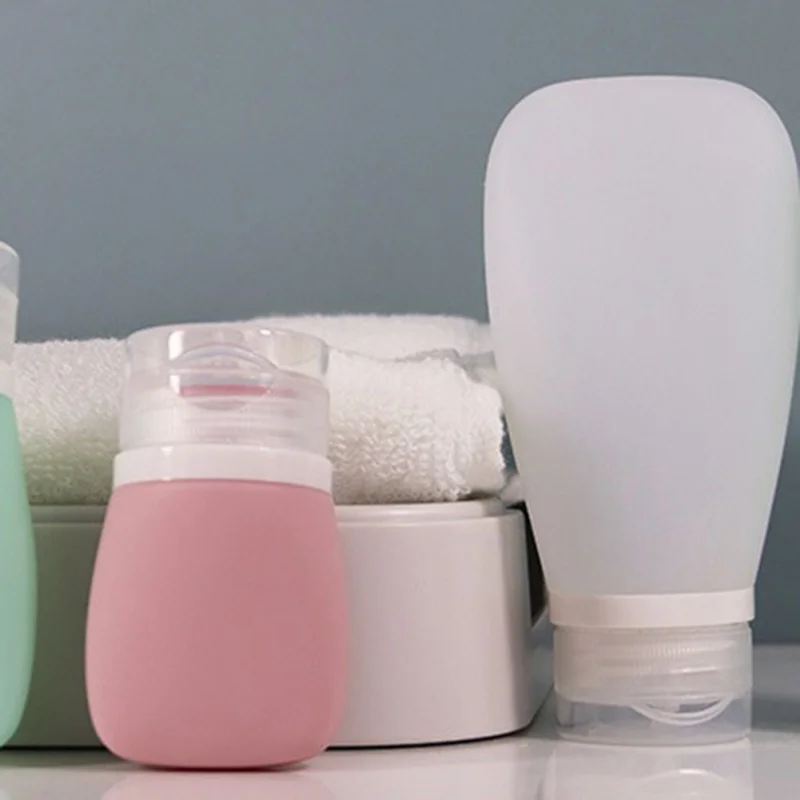 Silicone Refillable Bottle Facial Cleanser Lotion Gel Hand Washing Skin Care Tool Travel Durable Recycle Health 30ml/60ml/90ml