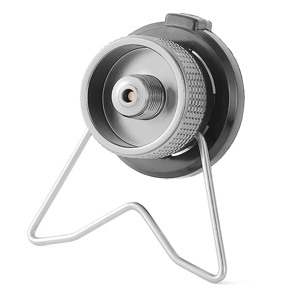 Portable Gas Stove Adapter Aluminum Alloy Butane Gas Cooker Connector Lightweight Gas Tank Conversion Head for Outdoor Cooking