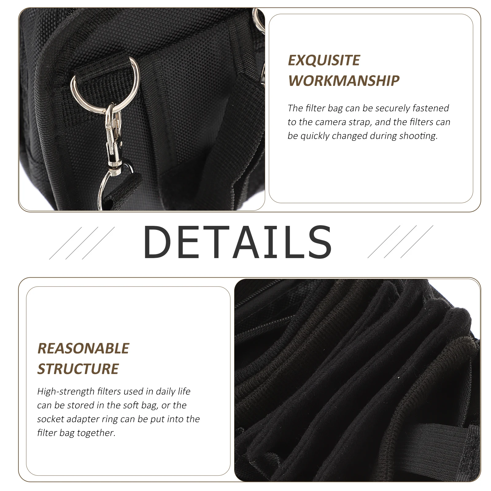 

Filter Pack Lens Pouch Camera Case for Women Storage Bag Carrying Multifunction