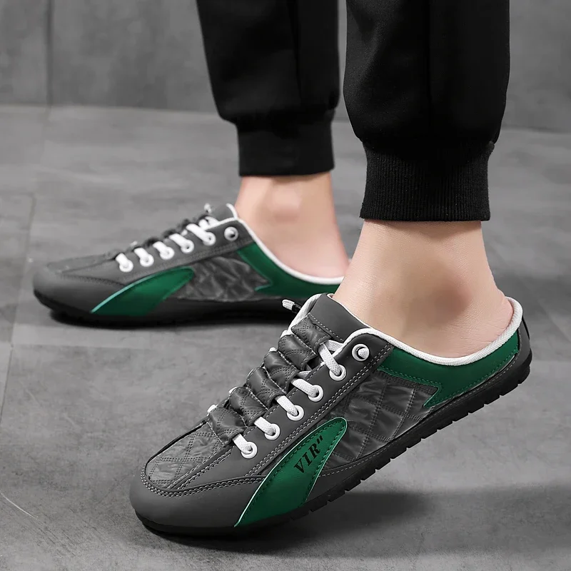 

2025 Мужские летние тапочки для мужчин. Модная мужская повседневная обувь на плоской подошве. Обувь с мягкой подошвой. Мужские кроссовки Zapatos De Hombre.