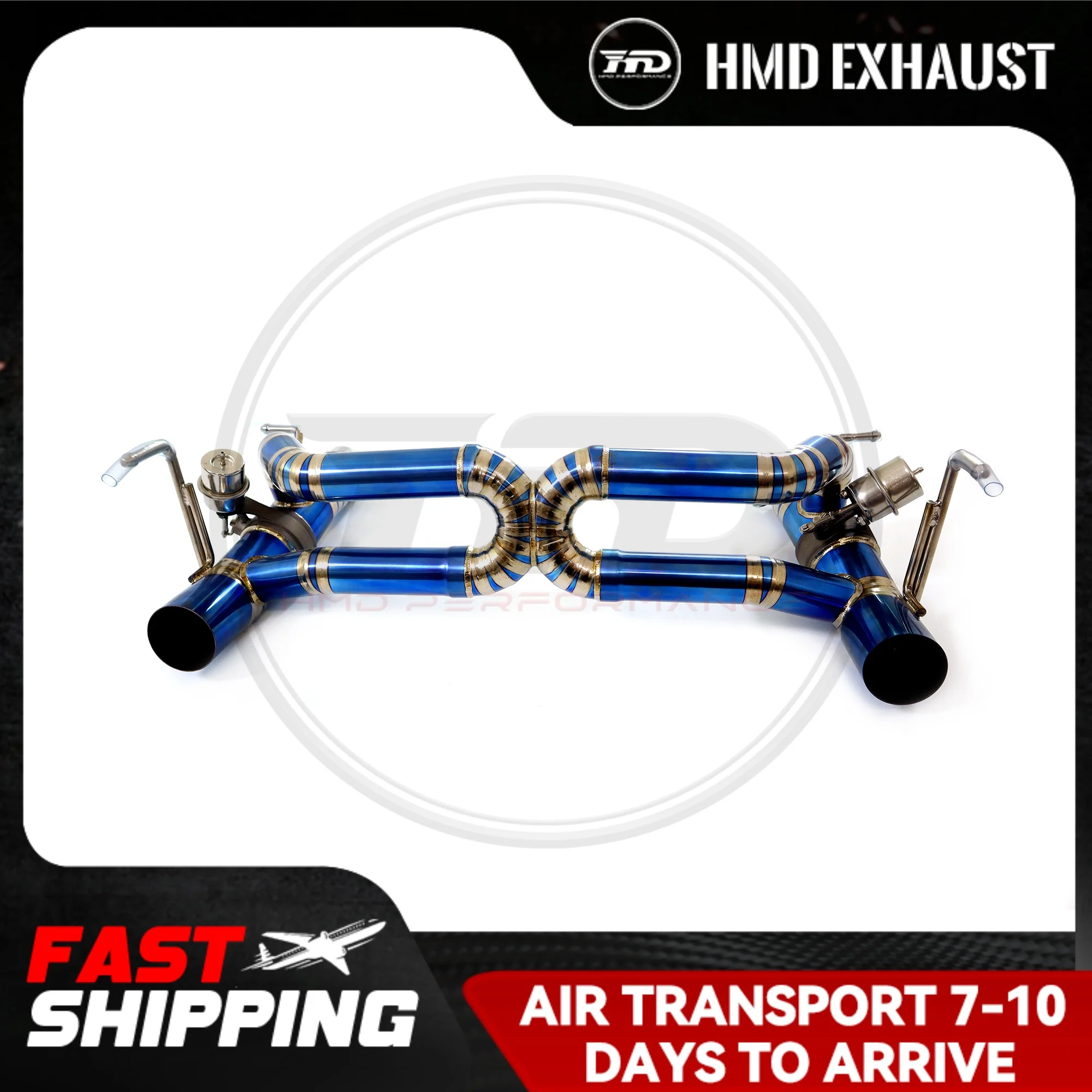 

Выхлопная система HMD Ti/SS304 Performance Catback для Ferrari 488 GTB 3.9T 2015-2018 с клапаном