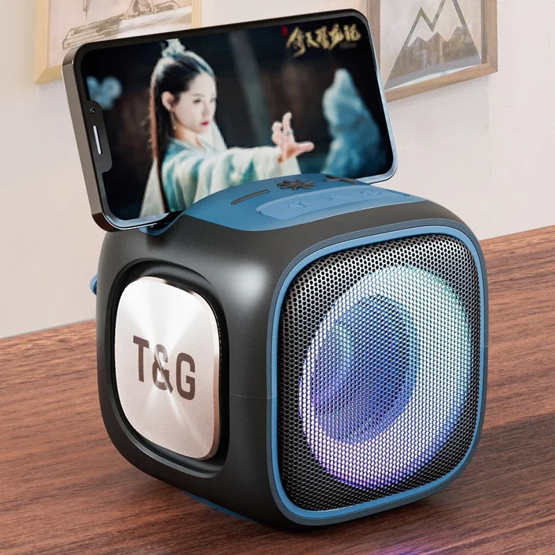 TG359 แบบพกพา caixa de som ลําโพงบลูทูธกลางแจ้ง Mini คอลัมน์วิทยุ FM TF เสียงซับวูฟเฟอร์ไร้สาย LED Soundbox พอร์ต Type-c